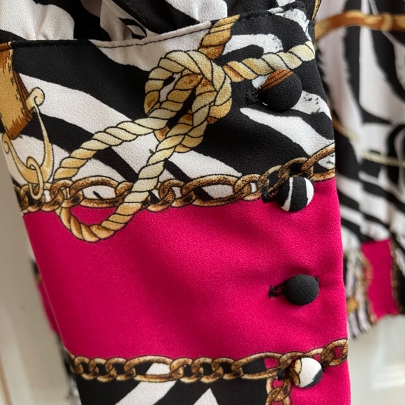 Ny &co pink zebra blouse - Picture 3 of 7